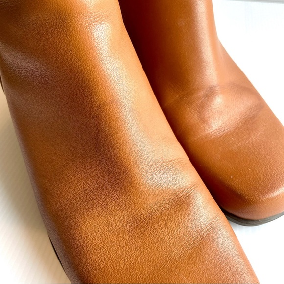FORWARD Square Toe Leather Boots Cognac Brown Women’s Size 10 Classic Fall - Picture 11 of 14